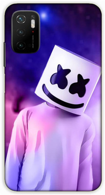 iprinto Back Cover for POCO M3 Pro, POCO M3 Pro 5G Marshmello Back Cover(White, Dual Protection, Silicon, Pack of: 1)