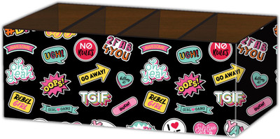 Nourish 4 Compartments Wooden Pen Stand(Multicolor)