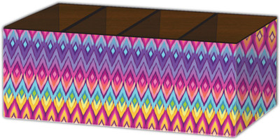 Nourish 4 Compartments Wooden Pen Stand(IKAT)
