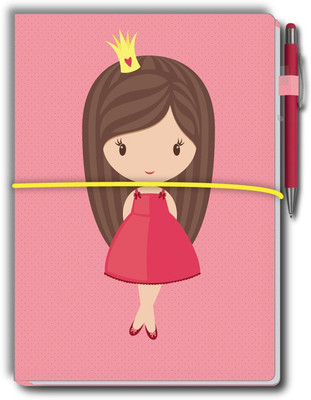 Nourish Nouirsh Large Memo Pad with Sticky Notes, Pen & 1 Extra Pad A6 Memo Pad Ruled and Unruled 50 Pages(Pink)