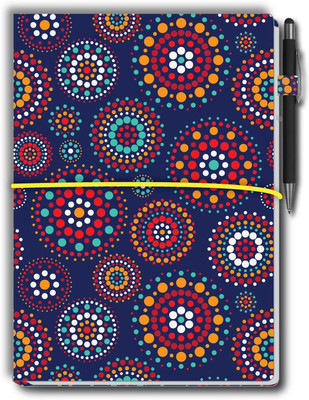 Nourish Nouirsh Large Memo Pad with Sticky Notes, Pen & 1 Extra Pad A7 Memo Pad Ruled and Unruled 50 Pages(Blue)