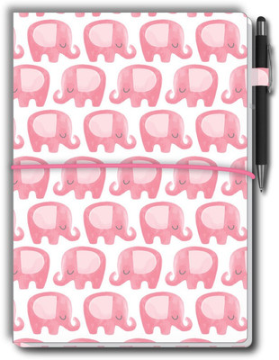 Nourish Nouirsh Large Memo Pad with Sticky Notes, Pen & 1 Extra Pad A5 Memo Pad Ruled and Unruled 50 Pages(Pink)