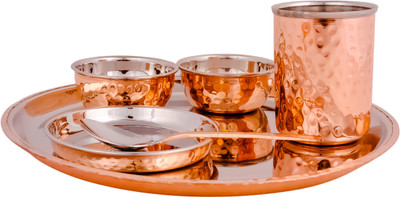 Shivshakti Arts Pack of 6 Copper Dinner Set(Brown)