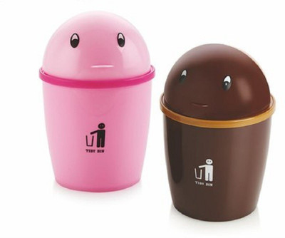 Meswarn Plastic Dustbin(Multicolor, Pack of 2)