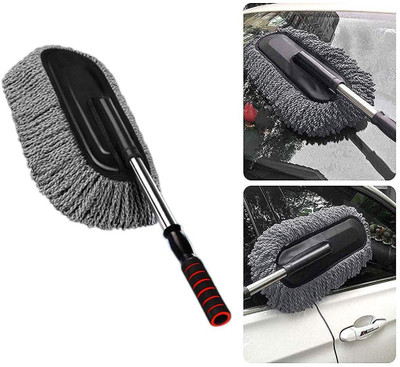 KeepCart Micro fiber Car Cleaning Duster Telescopic Brush Wet and Dry Duster