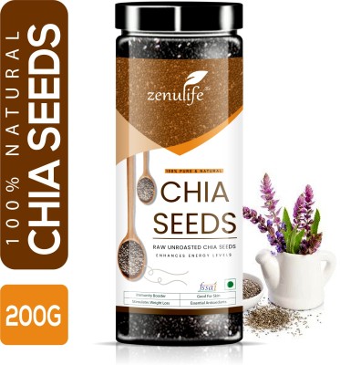 zenulife Raw Chia Seeds for Weight Loss with Omega 3 Chia Seeds(200 g)