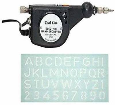 Digital Craft Engraving on Metal, Wood, Leather, Plastic, etc. Engraving Tool/Engraving Machine/Engraving Pen Useful for Engraving Set with Alphabet Stencil Engraving Set