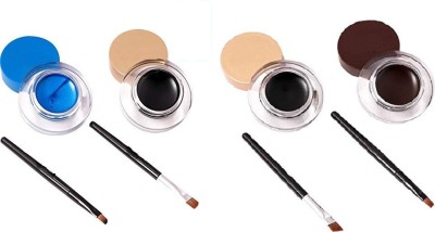 MYEONG PERFECT 2In1 Black & Blue Black&brown Gel Eyeliner 24Hrs Smudge-Proof 12 g(MULTI-COLOR)