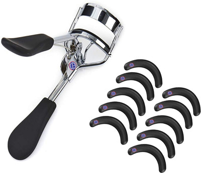 Ear Lobe & Accessories Combo Pack ( Eyelash Curler 1pcs + Eyelash Curler Rubber/Replacement Pads 10pcs )