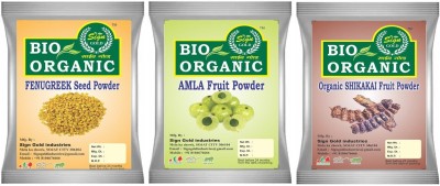 sign gold Shikakai Fenugreek and Amla Powder for Thicker and Longer Hair - Combo Pack (300 g)(300 g)