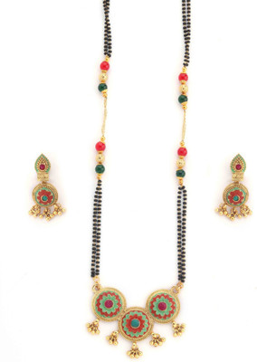 JETWAL Alloy Gold-plated Multicolor Jewellery Set(Pack of 1)