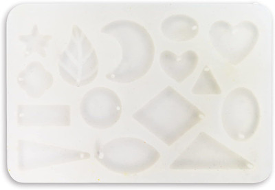 sahabz Earring Keychain Pandent Mold Silicon Jewelry Making Mould for Resin Epoxy Casting Mould Tool for DIY Jewelry Craft Making (15PC Jewellery Mold Jewelry Design Template(Pack of 15)