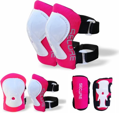 Jaspo Secure Hybrid Knee, Elbow & Wrist Guard Combo for Skating, Cycling for All Age Groups - Small Size Skating Kit