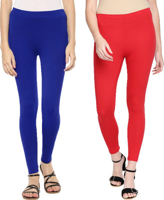 Phase of Trend Ankle Length  Western Wear Legging(Light Blue, Red, Solid)