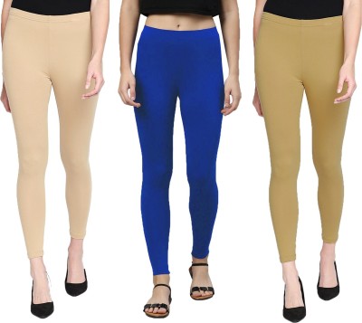 Phase of Trend Ankle Length  Western Wear Legging(Gold, Light Blue, Beige, Solid)