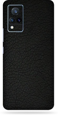 BUGGU Vivo V21 5g, vivo v21 5g, vivo v 21 Mobile Skin(Ultra Super Black Leather Skin With High Matte Finish.)