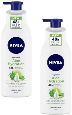NIVEA (Aloe Hydration Body Lotion) Deep Moisture Each 400ml Set 2(800 ml)