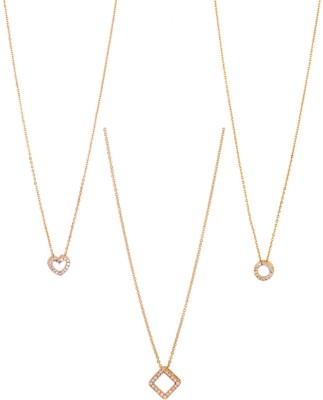 BOGHRA SALES New Stylist Necklace Chain Mangalsutra Combo Pack Of 3 Brass Mangalsutra For Women,Girl Diamond Gold-plated Plated Brass, Mother of Pearl Necklace Set