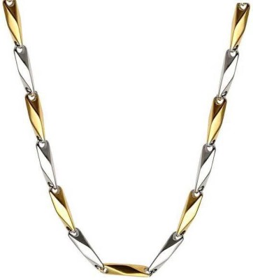 R JEWELS GOLD SILVER -02 18 Inch Brass Chain