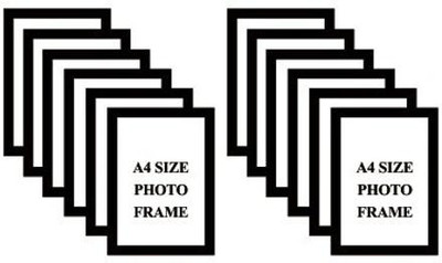 APF CRAFT Wood Wall Photo Frame(Black, 12 Photo(s), A4 SIZE)