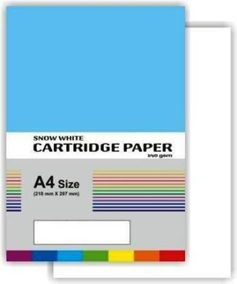 ROYALSHOP A4 SIZE 100 CARTRIDGE PAPERS UNRULED A4 140 gsm A4 paper(Set of 100, White)