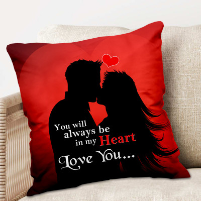 ME&YOU Microfibre Quotes Cushion Pack of 1(Red)