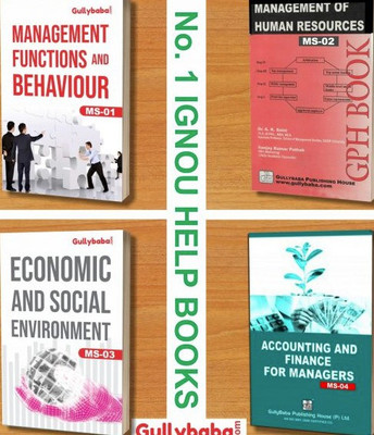 IGNOU MS-1 Management Functions And Behaviour MS-2 Management Of Human Resources MS-3 Economic And Social Environment MS-4 Accounting And Finance For Managers(Paperback, GPH Panel of Experts) IGNOU MS-1 Management Functions And Behaviour MS-2 Management Of Human Resources MS-3 Economic And Social Environment MS-4 Accounting And Finance For Managers(Paperback, GPH Panel of Experts)