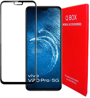 Q Box Edge To Edge Tempered Glass for vivo v20 pro(Pack of 1)