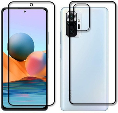 RAJFINCORP Front and Back Tempered Glass for REDMI NOTE 10 PRO MAX(Pack of 2)