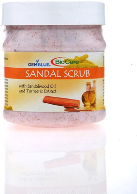 GEMBLUE BIOCARE SANDAL SCRUB with sandalwood oil and Turmeric Extract Scrub (500 ml) Scrub(500 ml)