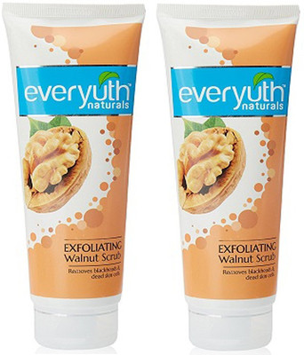 Everyuth Naturals Exfoliating Walnut Scrub Removes Blackheads & Dead Skin Cells 2X100g Scrub(200 g)