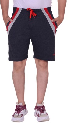 Vego Solid Men Black Baggy Shorts