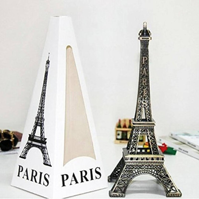 Pseudo Antique finish Paris Eiffel Tower metal miniature statue,Decorative Showpiece Decorative Showpiece  -  18 cm(Metal, Brown)