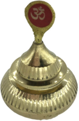 Mayapuri Handmade Sindoor Dibbi/Kumkum/Golden Sindur Box with Stick, Metal: Brass (Pack of 1) Sindoor Box with Stick(Golden)