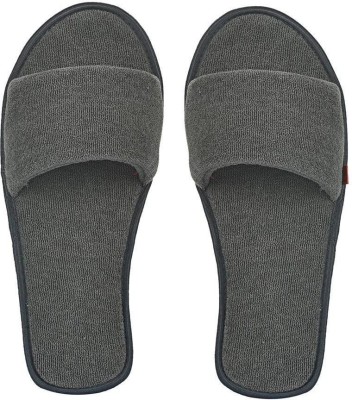 Mf Women Women's House Soft Slippers Flip-Flops Open Toe Flats Home Indoor Slip on Slides(Grey , 4)