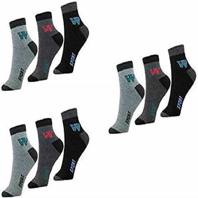 DEEPP COLLECTION Unisex Solid Ankle Length(Pack of 9)