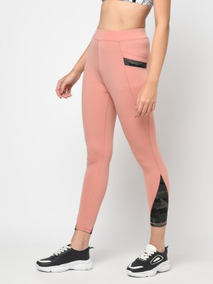 SHARKTRIBE Solid Women Pink Tights