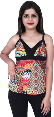 TVESA Casual Printed Women Multicolor Top