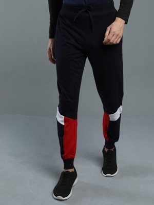 MANIAC Colorblock Men Black, White, Red Track Pants