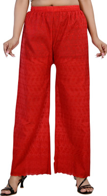 FusFus Regular Fit Women Red Trousers