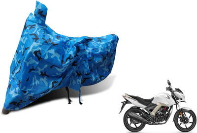Auto Hub Waterproof Two Wheeler Cover for Honda(CB Unicorn, Blue)