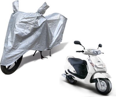 MOCKHE Waterproof Two Wheeler Cover for Mahindra(Duro 125, Silver)