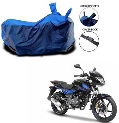 Rhtdmm Two Wheeler Cover for Bajaj(Pulsar 150 DTS-i, Blue, Blue)
