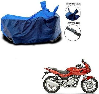 Rhtdmm Two Wheeler Cover for Bajaj(Pulsar 220 DTS-i, Blue, Blue)