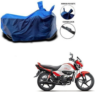Rhtdmm Two Wheeler Cover for Hero(Splendor I Smart, Blue, Blue)