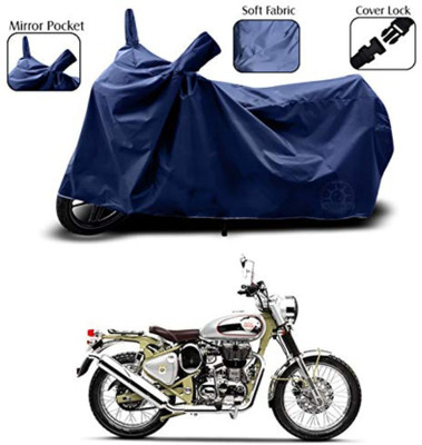 Trendymart Waterproof Two Wheeler Cover for Royal Enfield(Bullet Trials 500, Blue)
