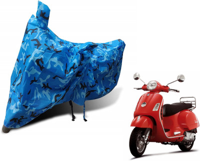 MOCKHE Waterproof Two Wheeler Cover for Vespa(Vespa LX, Blue)