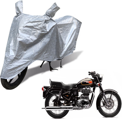 MOCKHE Waterproof Two Wheeler Cover for Royal Enfield(500, Silver)