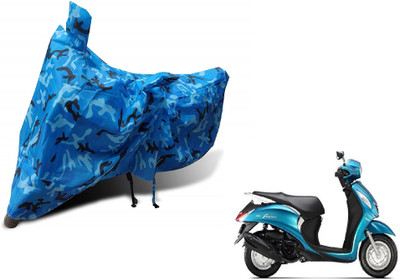 Auto Hub Waterproof Two Wheeler Cover for Yamaha(Fascino, Blue)