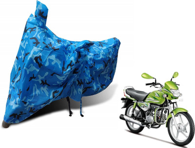 Auto Hub Waterproof Two Wheeler Cover for Hero(HF Deluxe Eco, Blue)